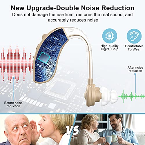 Hearing Aids, Enjoyee Hearing Aids for Seniors Invisible Rechargeable Hearing...