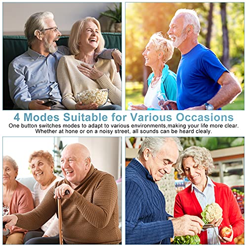 Hearing Aids, Enjoyee Hearing Aids for Seniors Invisible Rechargeable Hearing...