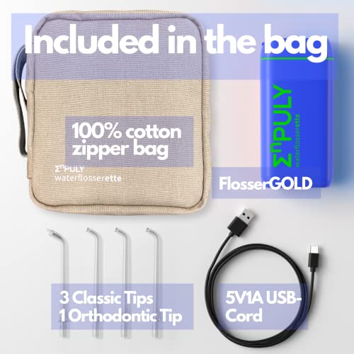 Enpuly Water Flosser Cordless for Teeth,Mini Portable Dental Oral Irrigator w...