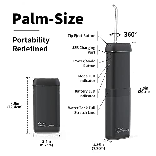 Water Flosser for Teeth, Enpuly Mini Portable Rechargeable Dental Oral Flossi...