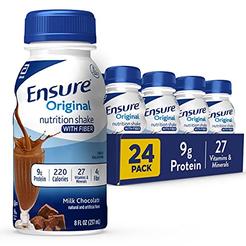 Ensure Original Nutrition Shake with Fiber, Small Meal Replacement Shake, Com...