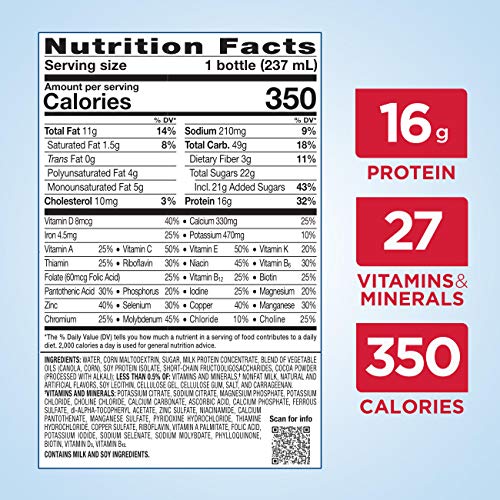 Ensure Plus Nutrition Shake With Fiber, 16 Grams of Protein, Meal Replacement...