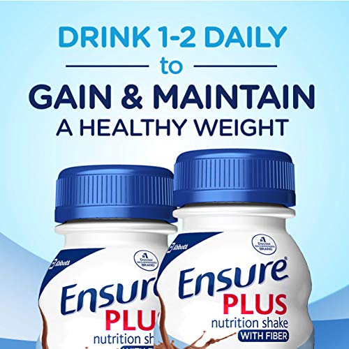 Ensure Plus Nutrition Shake With Fiber, 16 Grams of Protein, Meal Replacement...