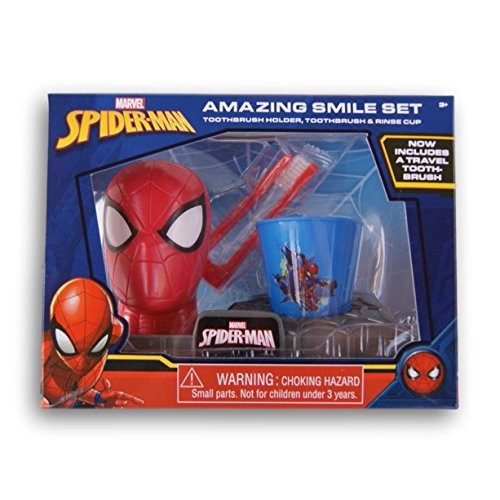 Spider-Man Amazing Smile Set - Toothbrush Holder, Toothbrush & Rinse Cup