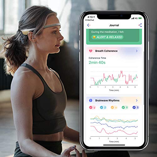 Flowtime: Biosensing Meditation Headband - Meditation Tracker - Heart Rate an...