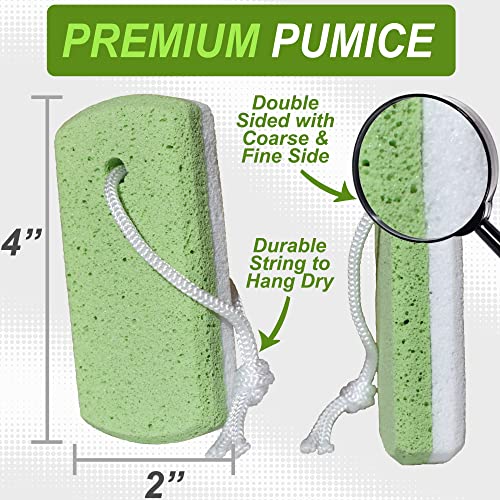 Dr. Entre's Pumice Stone for Feet 4 Pack: Callus Remover, Dead Skin Scraper, ...