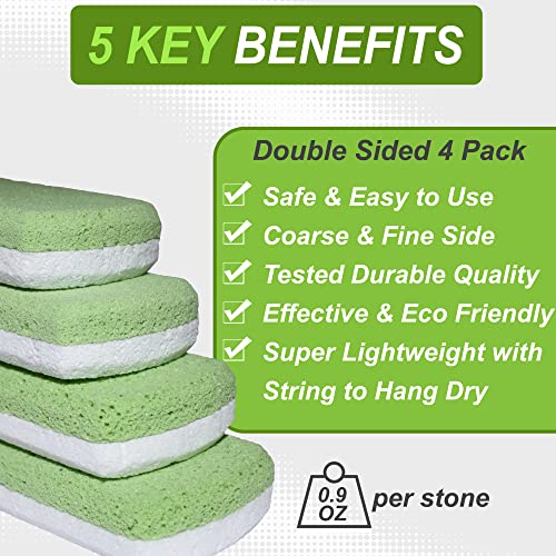 Dr. Entre's Pumice Stone for Feet 4 Pack: Callus Remover, Dead Skin Scraper, ...