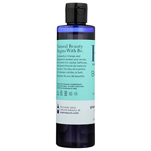 EO Grapefruit And Mint Body Oil With Jojoba, 8 FZ