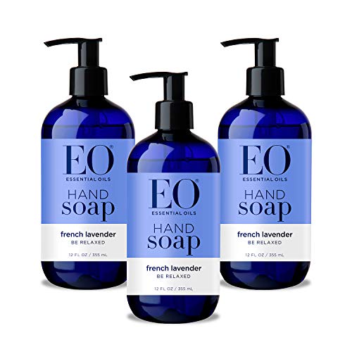 EO Liquid Hand Soap, 12 Ounce (Pack of 3), French Lavender, Organic Plant-Bas...