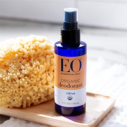 EO Organic Deodorant Spray: Aluminum Free, Citrus, 4 Ounce