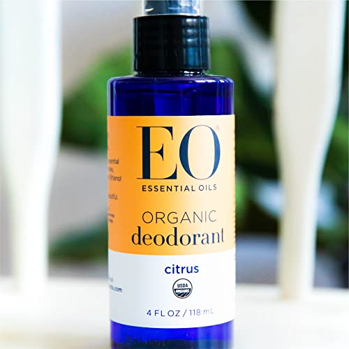 EO Organic Deodorant Spray: Aluminum Free, Citrus, 4 Ounce