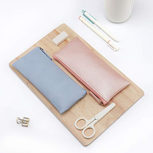 EONMIR PU Leather Pencil Cases Pouch Bag with Zipper,Small Simple Pencil Pouc...