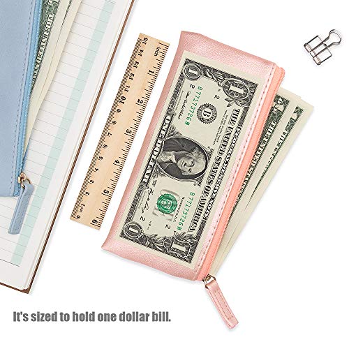 EONMIR PU Leather Pencil Cases Pouch Bag with Zipper,Small Simple Pencil Pouc...