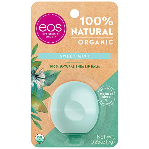 eos USDA Organic Lip Balm, Sweet Mint, Moisturize Dry Lips, 100% Natural and ...