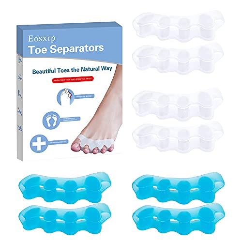 Toe Separators, Eosxrp 4 Pair Soft Gel Toe Spacers to Correct Bunions, Toe St...