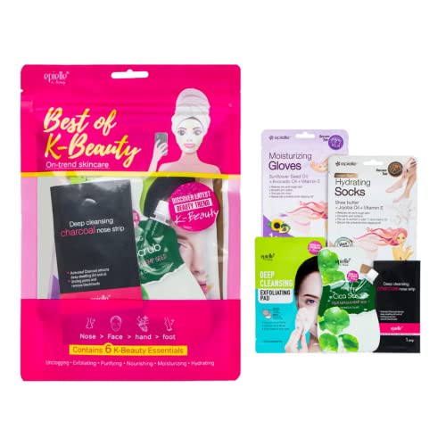 Epielle All In One Kit, cleansing, facial sheet mask, peel off, Fun facial ma...