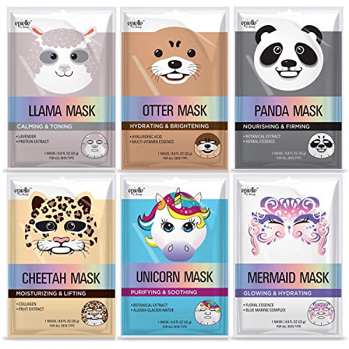 Epielle Character Sheet Masks | Animal Spa Mask | -For All Skin Types |spa gi...