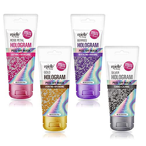 Epielle Hologram Peel Off Face Masks, Glitter Peel Off Mask, Toning & Calming...