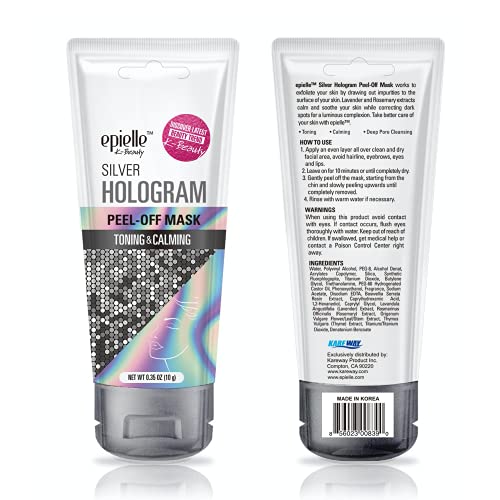 Epielle Hologram Peel Off Face Masks, Glitter Peel Off Mask, Toning & Calming...