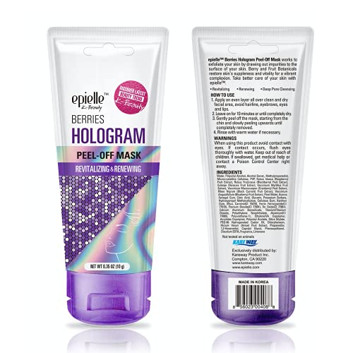 Epielle Hologram Peel Off Face Masks, Glitter Peel Off Mask, Toning & Calming...