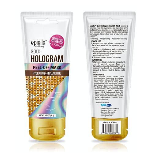 Epielle Hologram Peel Off Face Masks, Glitter Peel Off Mask, Toning & Calming...