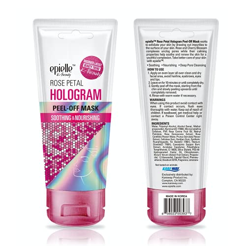 Epielle Hologram Peel Off Face Masks, Glitter Peel Off Mask, Toning & Calming...
