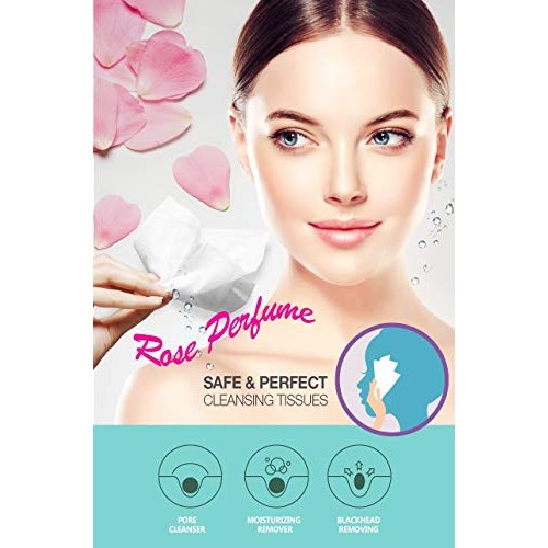 Epielle Rose Petal Makeup Remover Cleansing Tissues (60 Pre-Moistened Tissues...