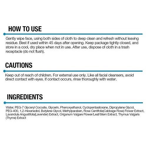 Epielle Rose Petal Makeup Remover Cleansing Tissues (60 Pre-Moistened Tissues...