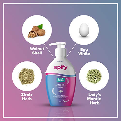 epify by bubbly Hair Removal Cream, 8.45 Fl Oz (Pack of 1)