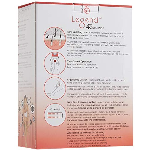Hair Removal Epilator - Epilady Legend 4th Generation Rechargeable Epilator