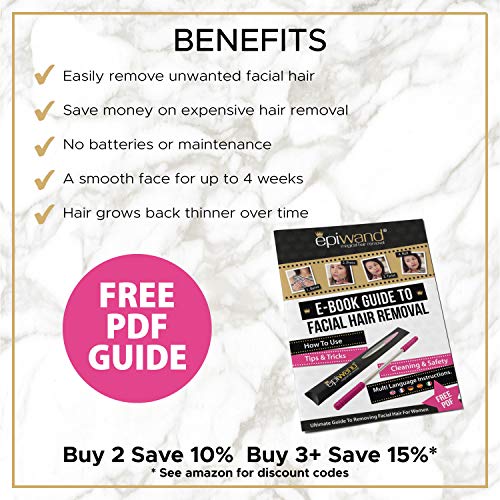 Epiwand Facial Hair Removal Kit for Women | Eyebrow Trimmer Razor & Face Epil...