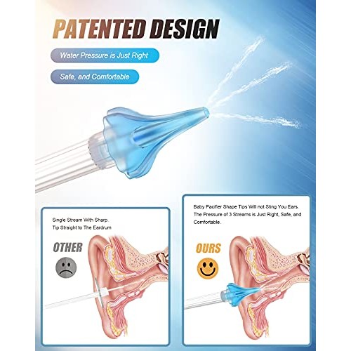 Ear Wax Removal Kit, with Ear Washer Bottle, Ear Wash Basin and 12 Pcs Reusab...
