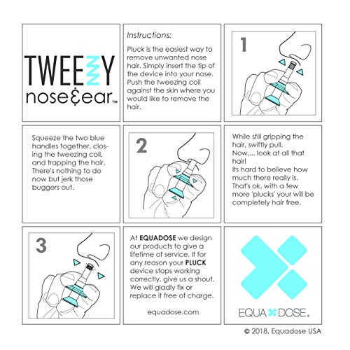 The TWEEZY Nose Hair & Ear Hair Remover. Designed for Hair Removal in Men & W...