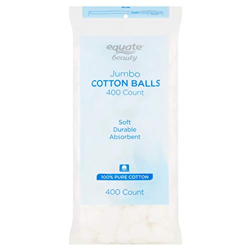 Equate Beauty Cotton Balls, Large Jumbo Size, 400 Count Package, 1 Pack (Incl...