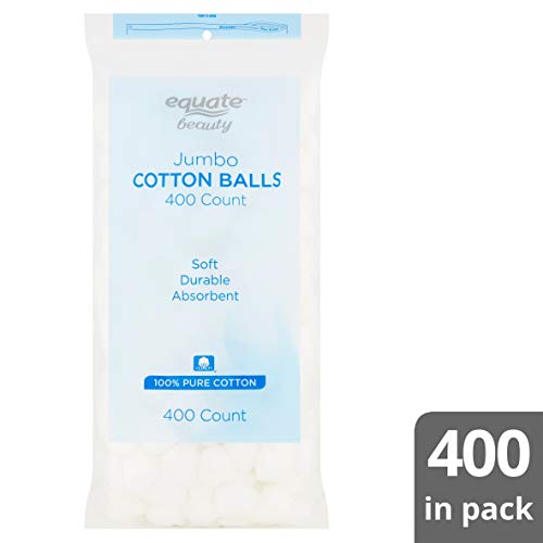 Equate Beauty Cotton Balls, Large Jumbo Size, 400 Count Package, 1 Pack (Incl...