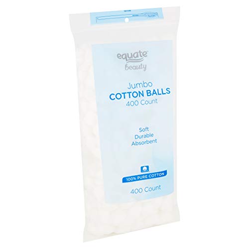 Equate Beauty Cotton Balls, Large Jumbo Size, 400 Count Package, 1 Pack (Incl...
