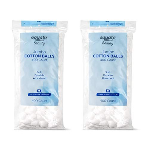 Equate Beauty Cotton Balls, Large Jumbo Size, 400 Count Package, 2 Pack (Incl...