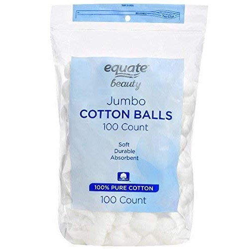 Equate Beauty Jumbo Cotton Balls, 100 Ct