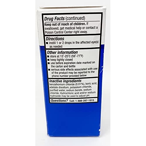 Equate Dry Eye Relief Lubricant Eye Drops Liquid, 1 Oz