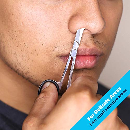 Equinox Mustache Scissors for a Beautiful Facial Hair Look - Use for trimming...