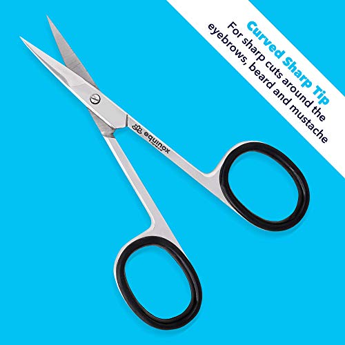 Equinox Mustache Scissors for a Beautiful Facial Hair Look - Use for trimming...