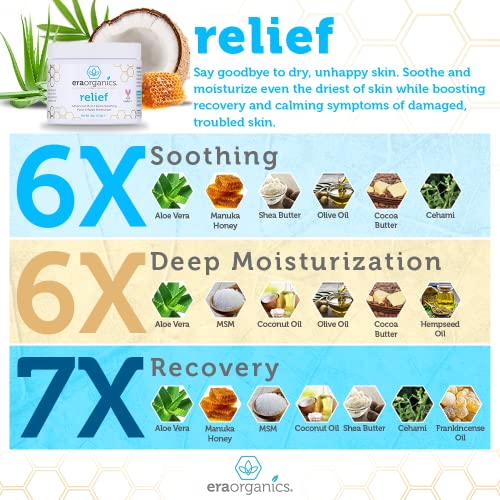 Era Organics Eczema, Psoriasis & Dermatitis Moisturizer Cream - Advanced 15-i...