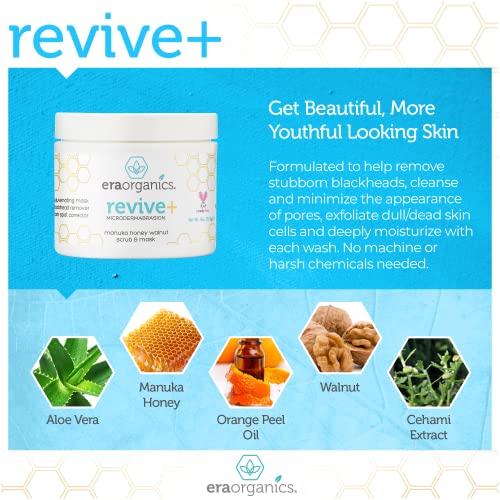 Era Organics Microdermabrasion Facial Scrub & Face Exfoliator - Spa Quality E...