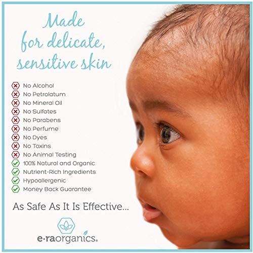 Era Organics Talc Free Baby Powder - USDA Organic Dusting Powder for Excess M...