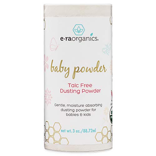 Era Organics Talc Free Baby Powder - USDA Organic Dusting Powder for Excess M...