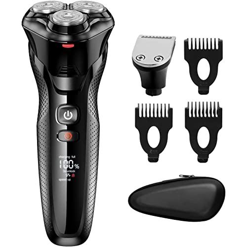 Electric Shaver for Men, Mens Electric Razor Rechargeable 2 in 1 Rotary Shave...