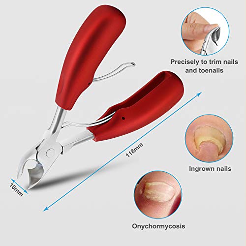 Thick Toenail Clippers, Podiatrist Toe Nail Clippers for Ingrown & Thick & Me...