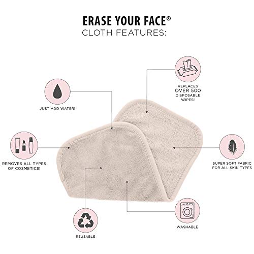 ERASE YOUR FACE Face Reusable Makeup Removing Cloths With Friendly Packaging ...