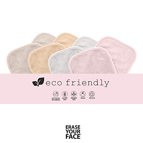 ERASE YOUR FACE Face Reusable Makeup Removing Cloths With Friendly Packaging ...