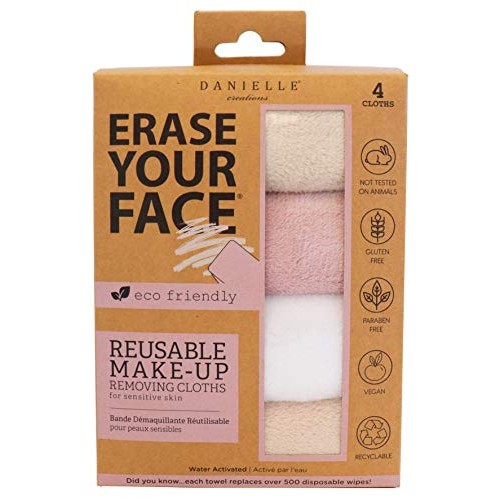 ERASE YOUR FACE Face Reusable Makeup Removing Cloths With Friendly Packaging ...